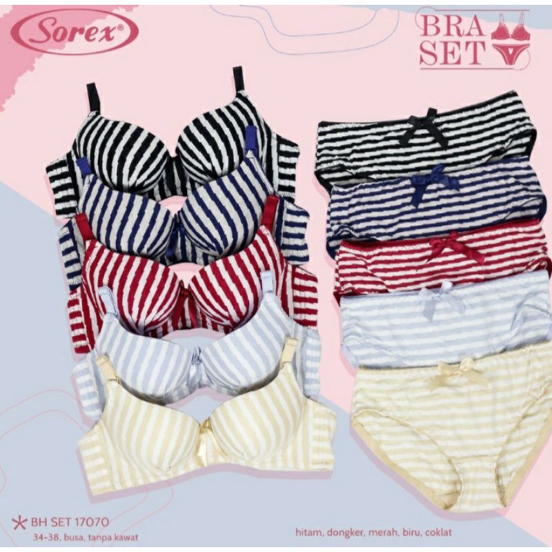 Sorex Bra Set Busa Kawat Kait 3 Setara Cup B Cd Freesize BH 17070