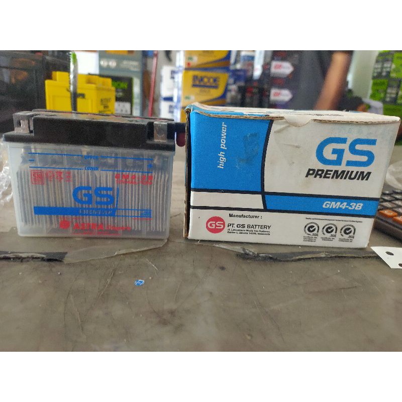 aki motor supercup gs astra original 12V 4Ah GM4-3B
