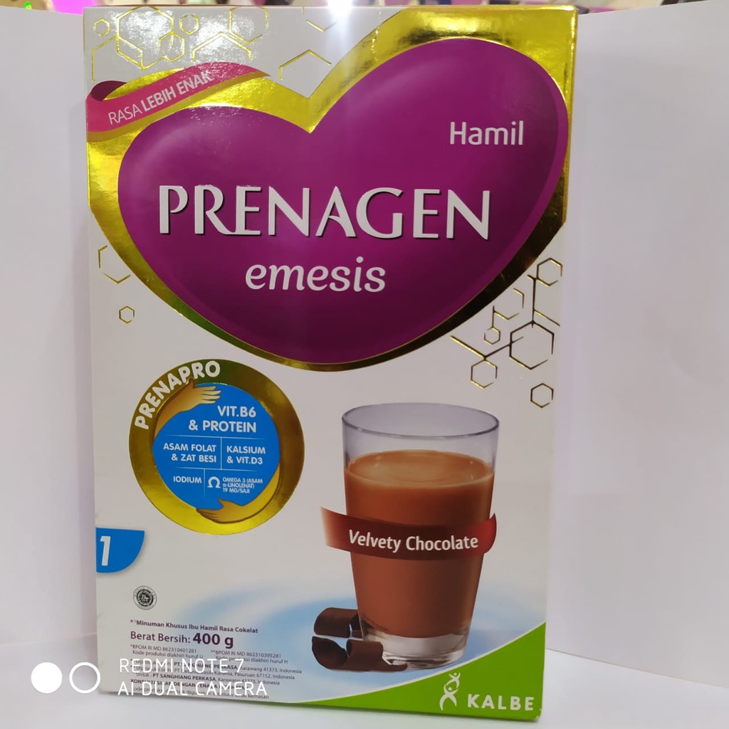 PRENAGEN EMESIS SUSU HAMIL RASA COKELAT/VANILA 400 GRAM