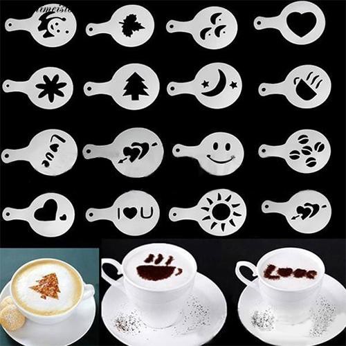 [kn] 16pcs Template Untuk Kopi Cappuccino Barista