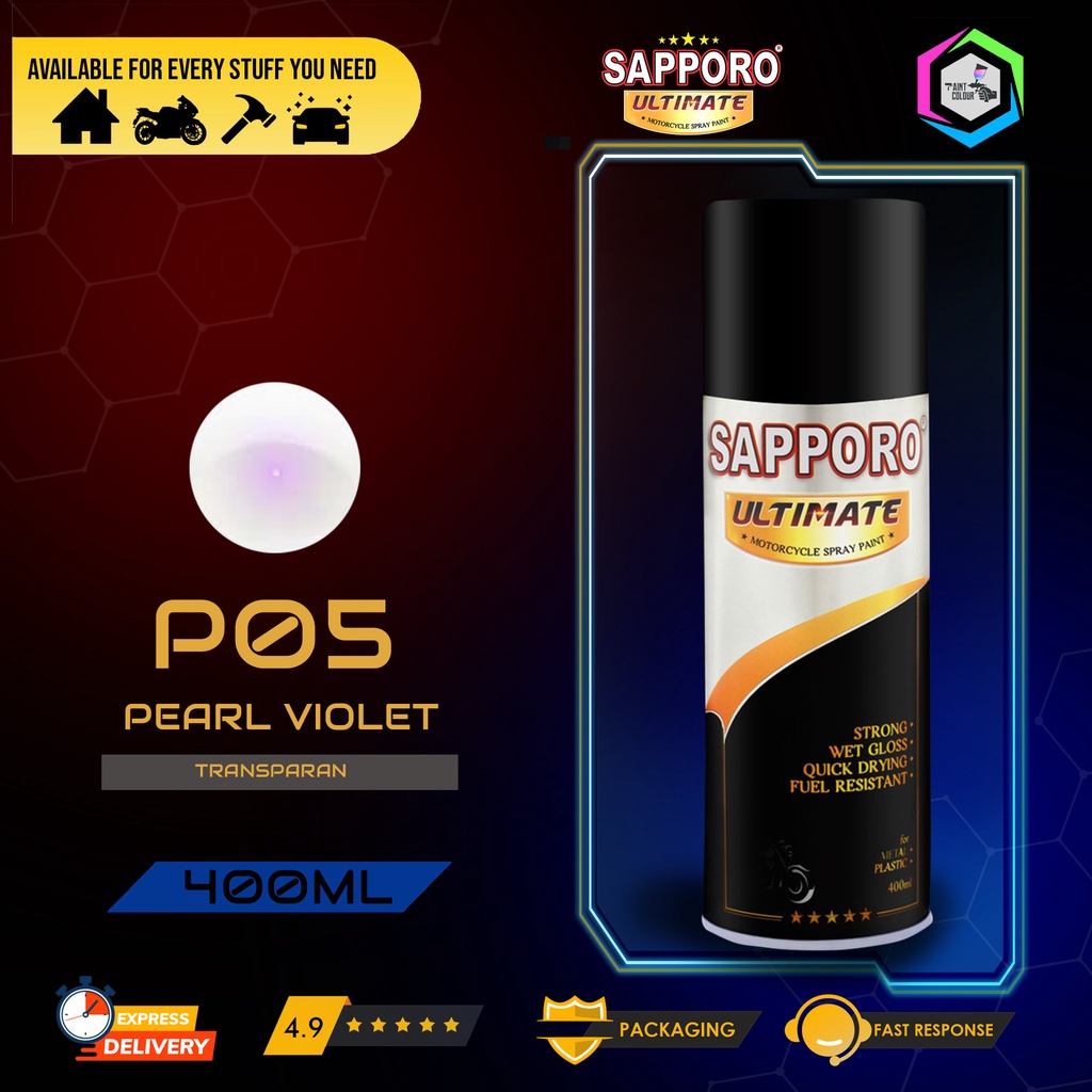 SAPPORO ULTIMATE Metallic Colour Cat Semprot P05 PEARL RED VIOLET