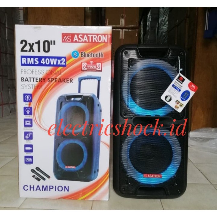 Speaker Portable Meeting Wireless ASATRON CHAMPION 2 x 10 inch