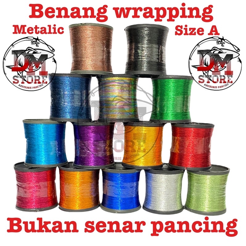 Benang wrapping joran metallic size A - benang custom joran - benang untuk lilit ring guide