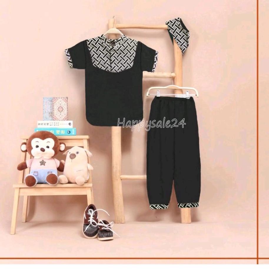 ✼ Baju koko anak laki laki terbaru 2022 setelan muslim anak laki laki koko joger anak ➮