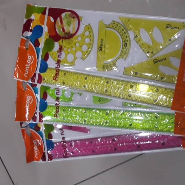 

Flexible Ruler Set 30CM Penggaris isi 5Pcs