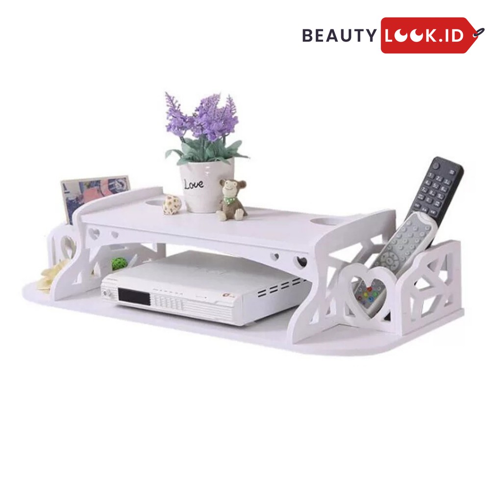 Rak Dinding Rak TV Dinding Rak TV Gantung Rak TV Minimalis Ambalan Router Modem Wifi Receiver RH011