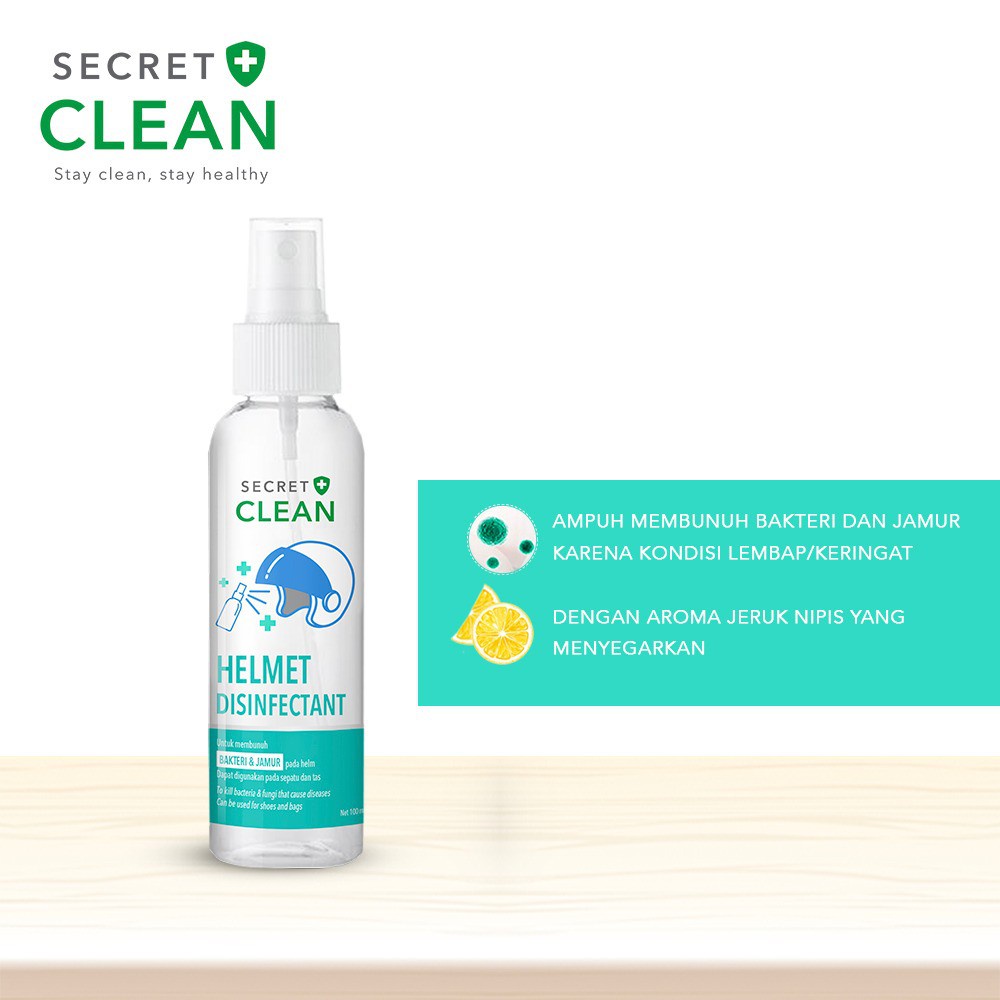 Secret Clean Helmet Disinfectant 100ml | Parfum Helm