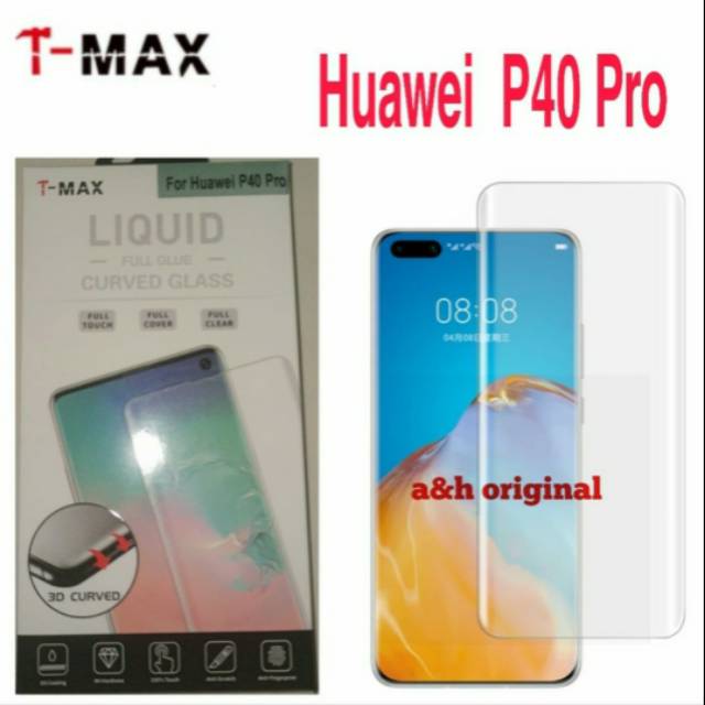 TMAX UV Liquid Full Glue Tempered Glass - Huawei P40 Pro T-Max Original