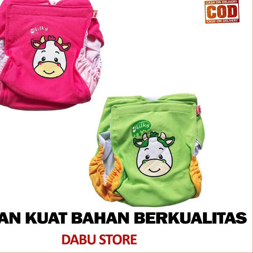 ✩ Diapers Print Cow series Isi 3 Pcs Dialogue DLD3203 Merah Muda O0G7 Diapers Kain Bahan Lembut ♬