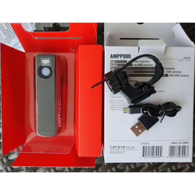 Cateye Ampp 800 Original Lampu Depan Sepeda Brompton & Sepeda Apapun