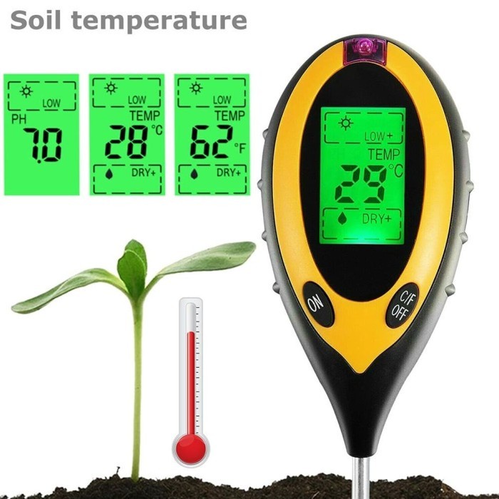 pH Meter Tanah Digital / 4 in 1 Soil Analyzer Survey Instrument