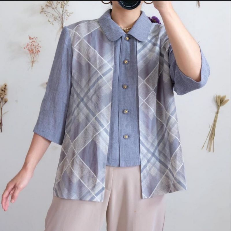 Pattern Vintage Blouse / Vintage Blouse / Blouse / Kemeja