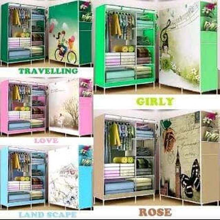 Rak Pakaian Jumbo Lemari Baju Rak Tas Rak Portable Serbaguna