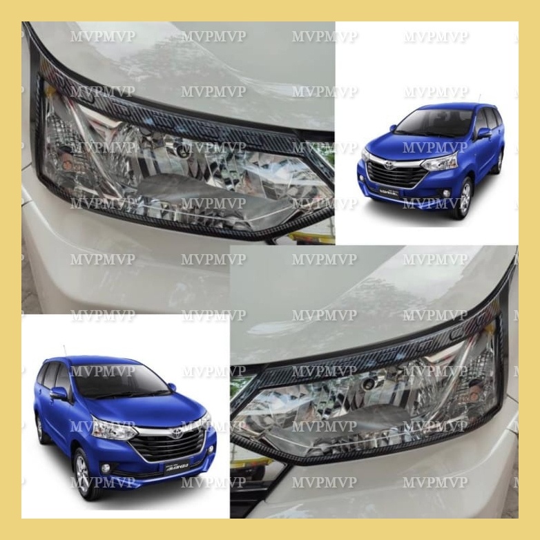 Garnish Lampu Depan Grand Avanza Xenia Veloz 2015 2017 2018 Carbon