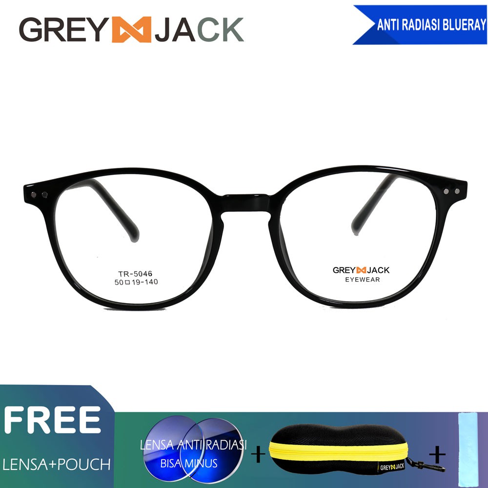 

Grey Jack Frame Kacamata anti radiasi Blue Ray/ Pria Wanita 5046