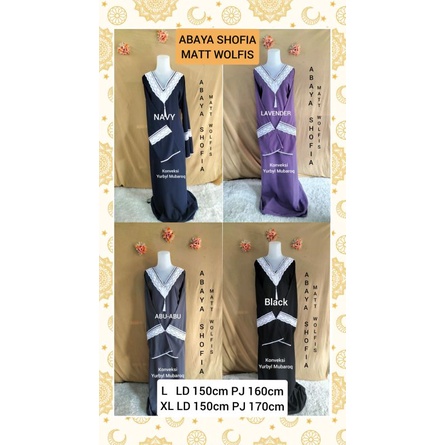 ABAYA SOFIYA WOLFIS/MUKENA SHOLAT WOLFIS PREMIUM /ABAYA MUKENA TRAVELING WOLFIS/ABAYA MUKENA SHOLAT 