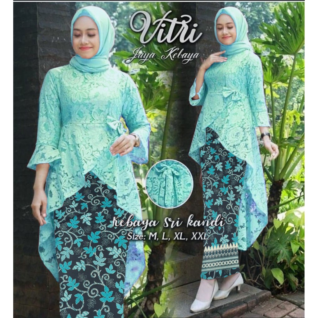 KEBAYA VITRI ROK BATIK / PAKAIAN SETELAN WANITA LENGAN PANJANG L XL XXL