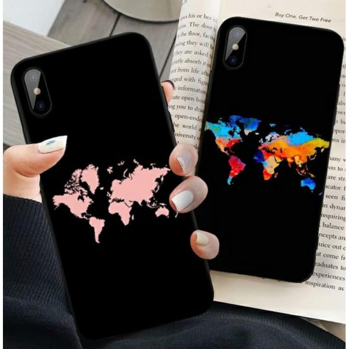 [S13] Soft Case Tpu Map for Oppo Vivo Xiaomi Realme Samsung Iphone