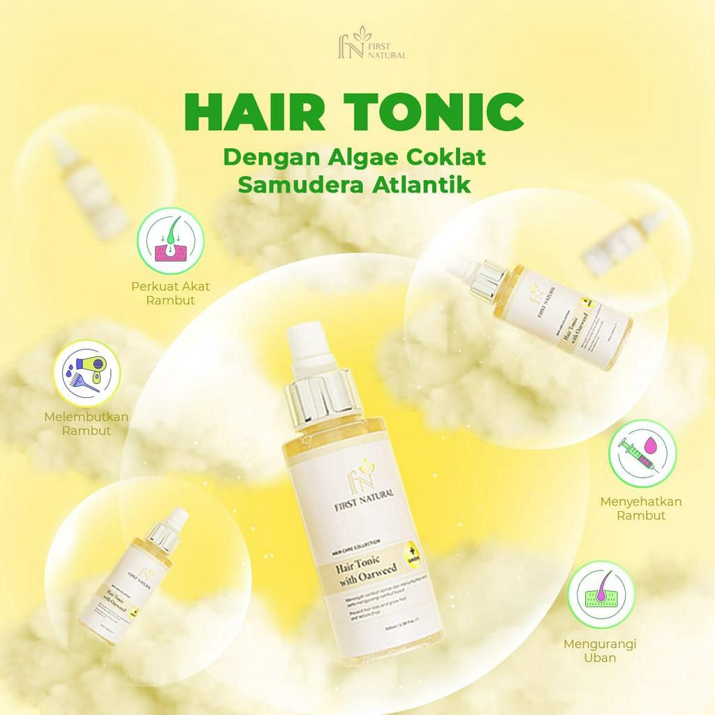 FIRST NATURAL hair tonic with Oarweed + Ginseng