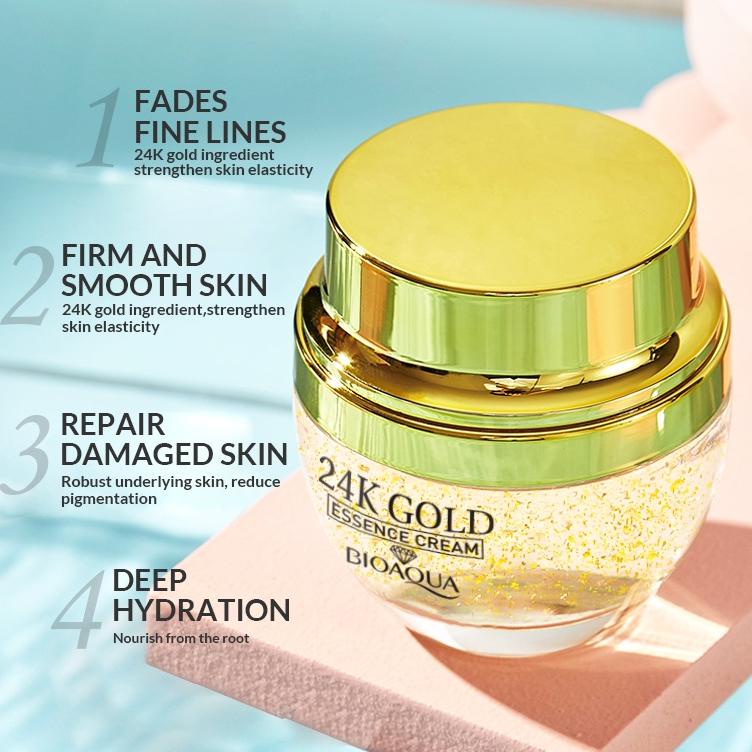 KIRIM HARI INI BUHOTEI BPOM Bioaqua 24K Gold Skincare Paket Lengkap Whitening dan Brightening Essenc
