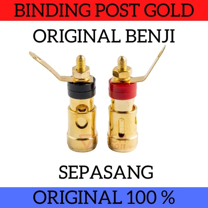 BENJI Binding Post Speaker Terminal Model JEPIT Gold High Quality