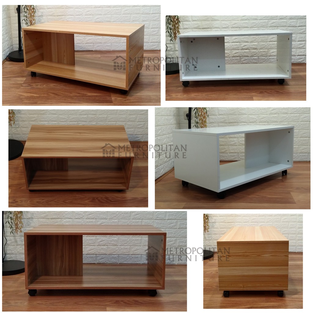 Meja Tamu Modern / Coffee Table Minimalis / Rak TV Dengan Roda / Meja Kopi