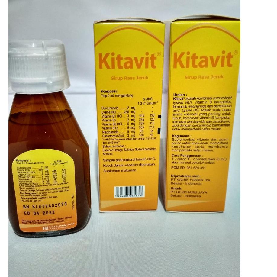 [EJHSG3774] KITAVIT SIRUP 100 mL