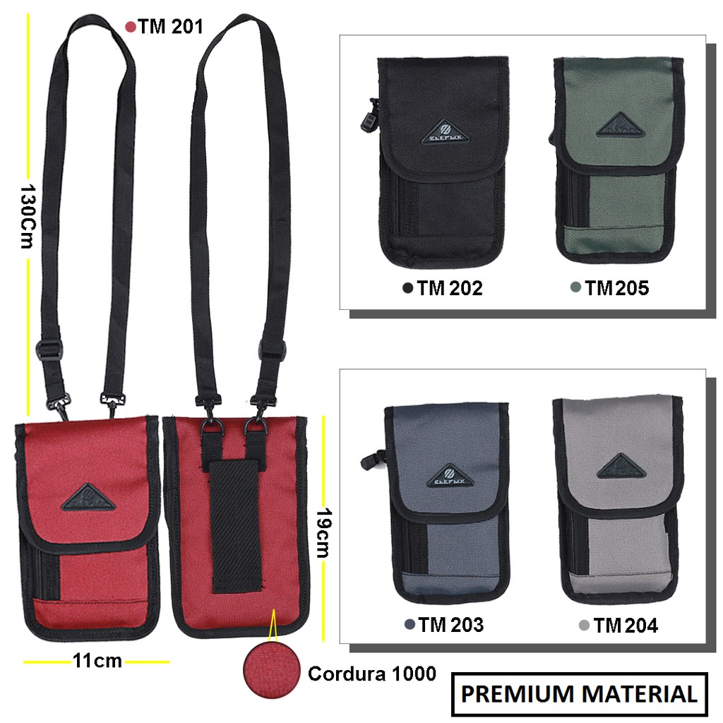 Tas Gantung Kecil Hanging Phone Sako Wallet HP Card Holder Kalung Pria