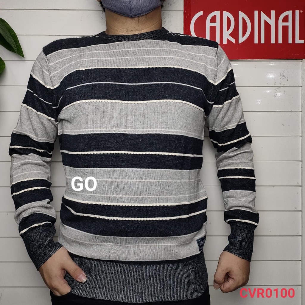 gof CSJF CARDINAL SWEATER JEANS Salur Lengan Panjang