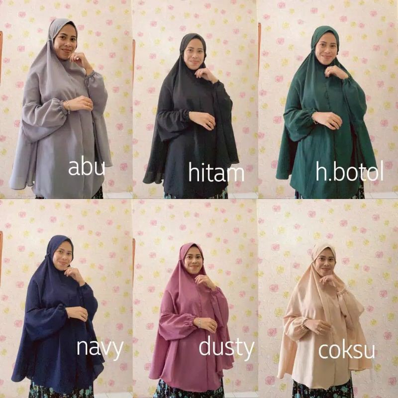 JILBAB LENGAN / JILBAB TANGAN JUMBO NON PET TALI WOLFIS PREMIUM
