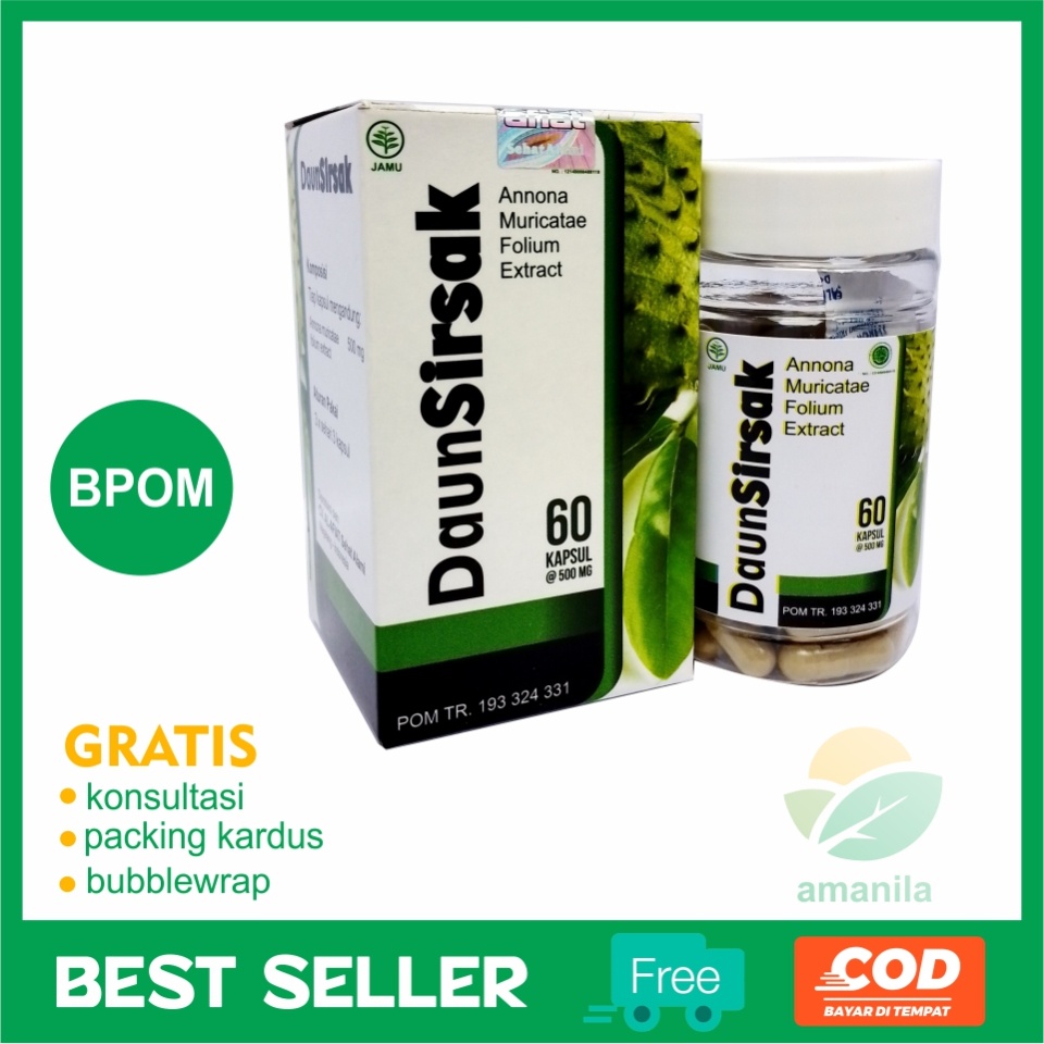 Kapsul Daun Sirsak | Daun Sirsak Kapsul  | Daun Sirsak Ekstrak | Kapsul Daun Sirsak Original Al Afia