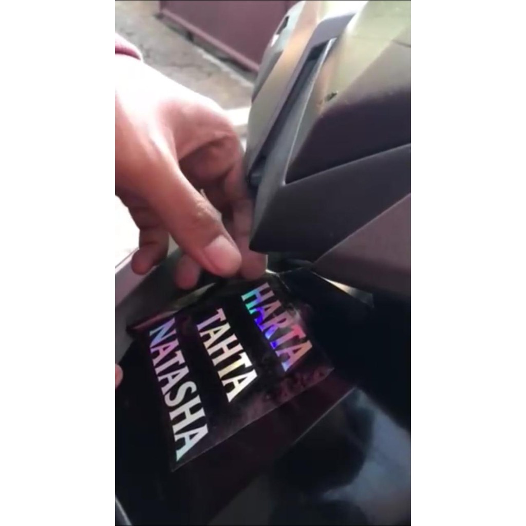 STIKER HARTA TAHTA HOLOGRAM/STIKER HARTA TAHTA/CUTTING STIKER HARTA TAHTA BISA CUSTOM NAMA SIAPAPUN-HOLOGRAM