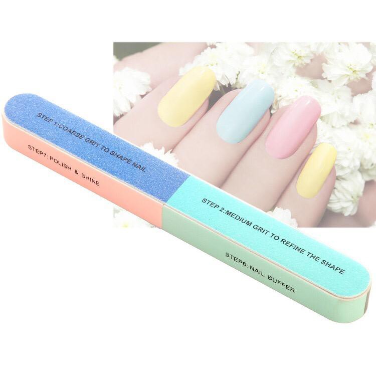 Nail Buffer Kuku 7 Sisi Buffer 7 Step Nail File Manicure Tool