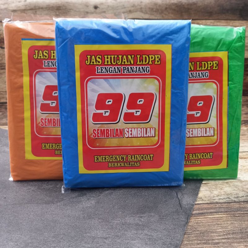 (630gr) 99 ATASAN Lengan Panjang/Jas Hujan Plastik Ponco/Jas Hujan Ponco/Mantel Plastik Lengan Panjang