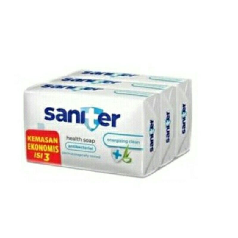 Saniter Health Soap Antibacterial 105gr isi 3 | Saniter Sabun Batang