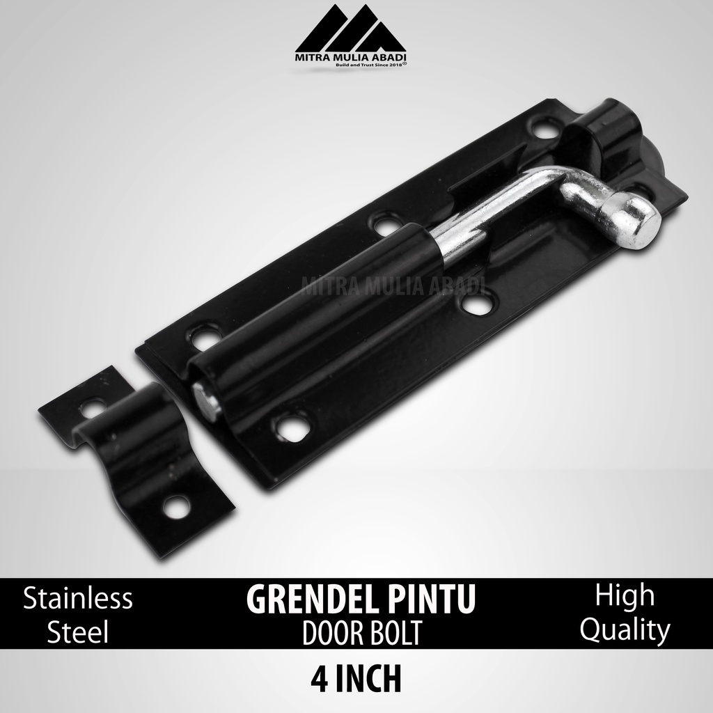 Slot Pintu Grendel 4 Inci Hitam