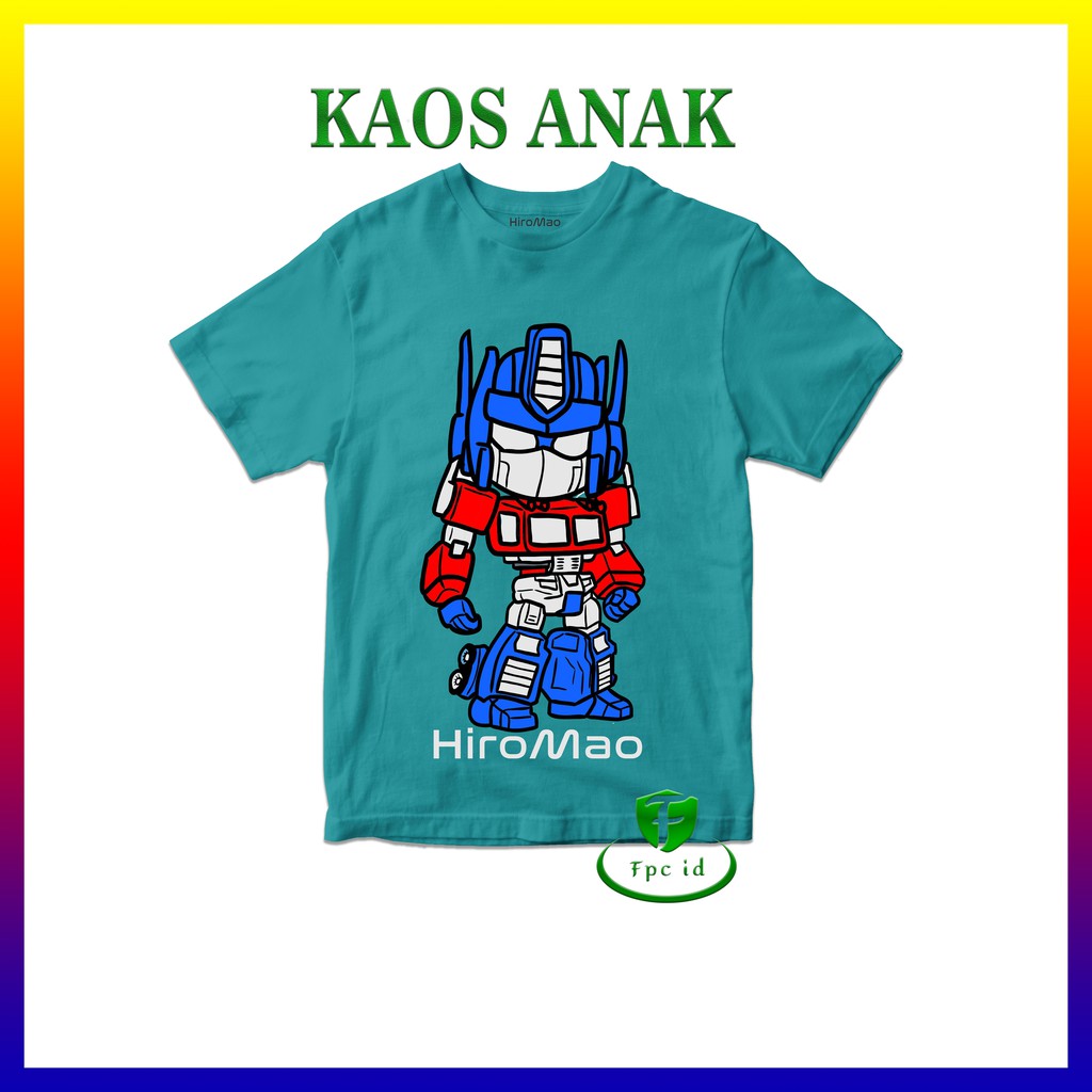 Kaos Robot Transformer Cotton Combed 30s Baju Anak Pakaian Murah Atasan Berkualitas