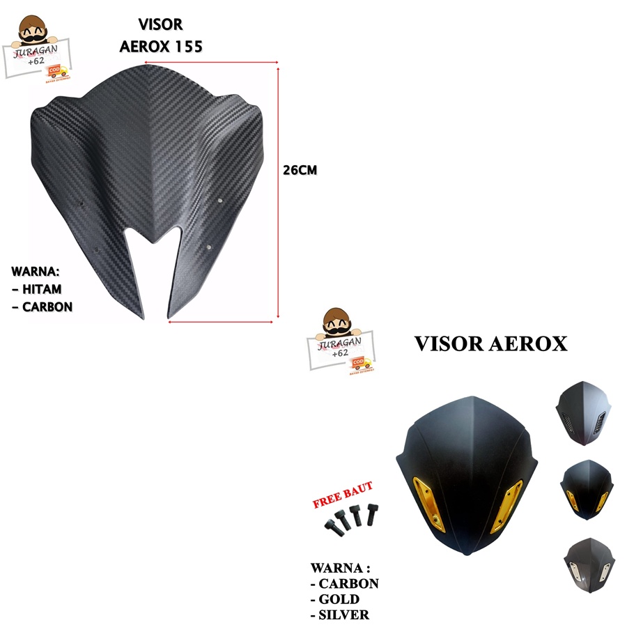 VISOR YAMAHA AEROX OLD &amp; NEW 155 WINDSHIELD WIND SHIELD