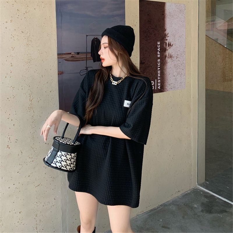 XIAOZHAINV Korean Style Kaos Lengan Pendek Wanita