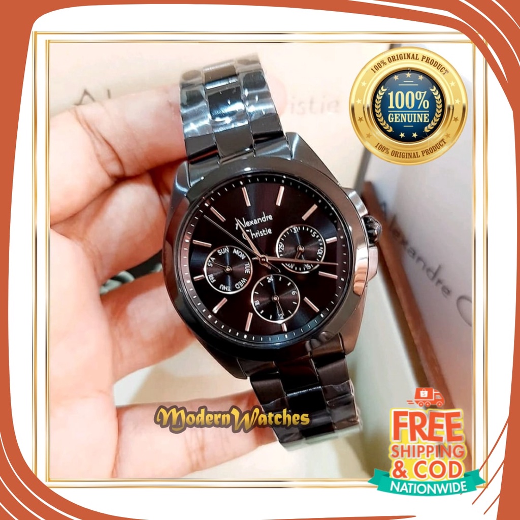 JAm Cewe Pink Bue Sky Gold Silver rubber Anti karat Air / Jam Tangan Alexandre Christie Wanita Terba