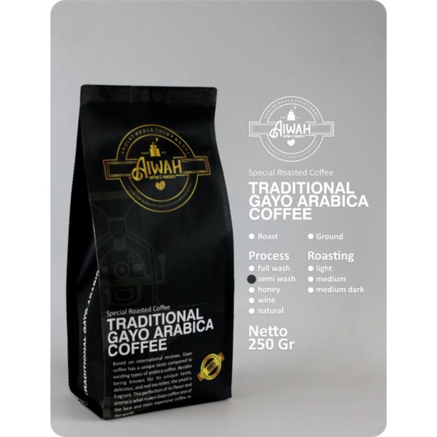 

kopi arabika gayo semi wash 250 gram