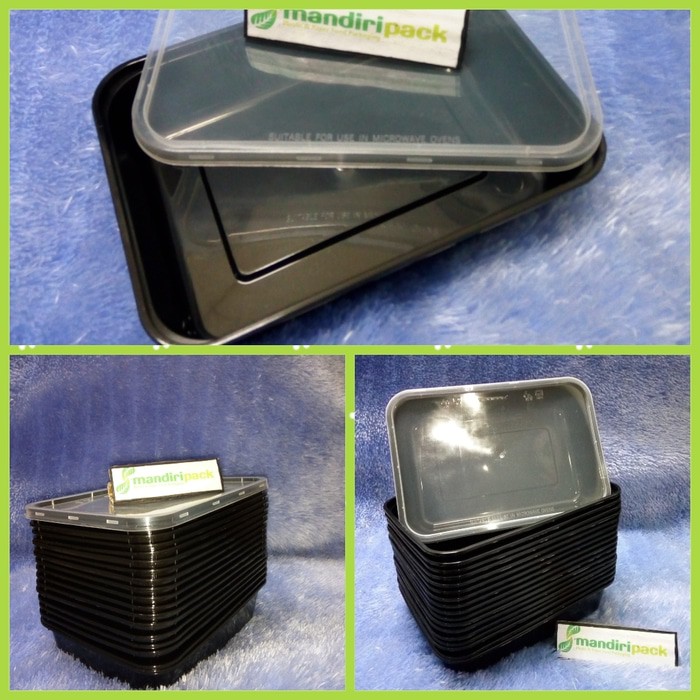 Terlaris Microvawe Thinwall 500 Ml (Warna Hitam Solid)