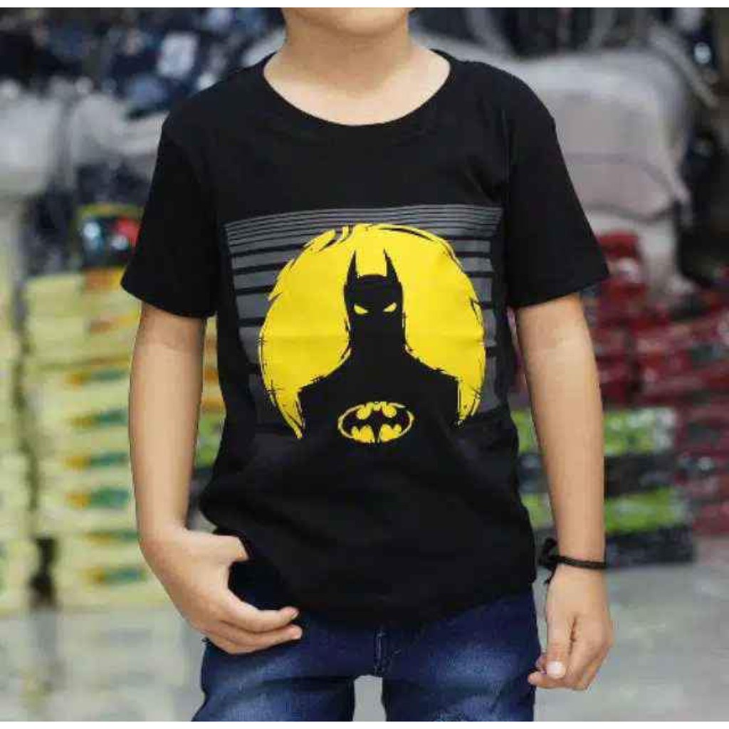 COD KAOS ANAK HITS KEREN MOTIF SUPERHERO 6-12 BULAN-BATMAN HITAM