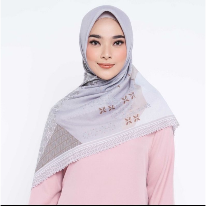 jilbab hijab segi empat motif ZM zaskia mecca toraja stone
