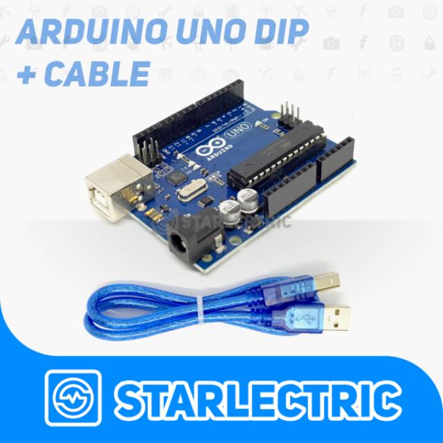 Uno R3 with Cable - Arduino Uno Complatible ATmega328p dengan kabel