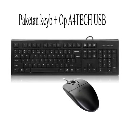 Paketan Keyboard Usb &amp; Mouse USB A4tech