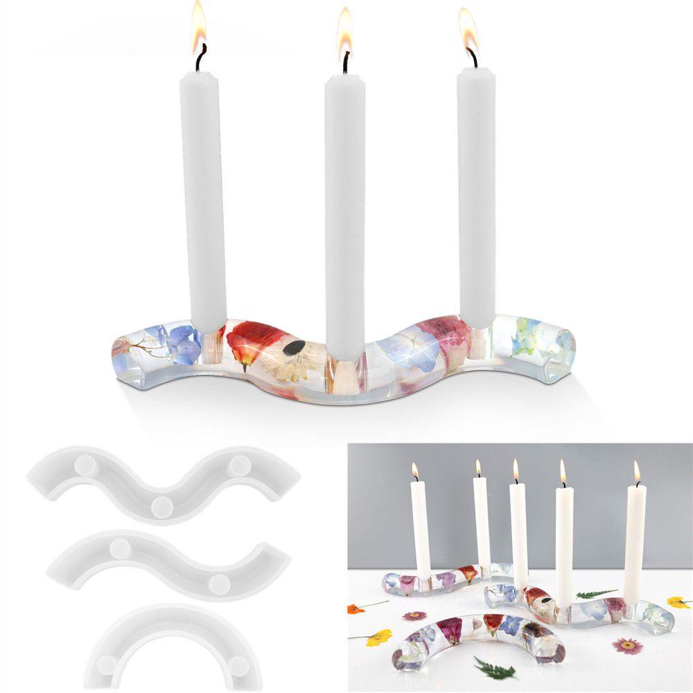 R-flower Candle Holder Cetakan Silikon Dekorasi Desktop Membuat Alat DIY Epoxy Resin Mold