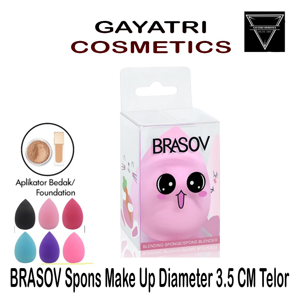 BRASOV Spons Make Up Diameter 3.5 CM Concealer Sponge Blending Spon Beauty Blender