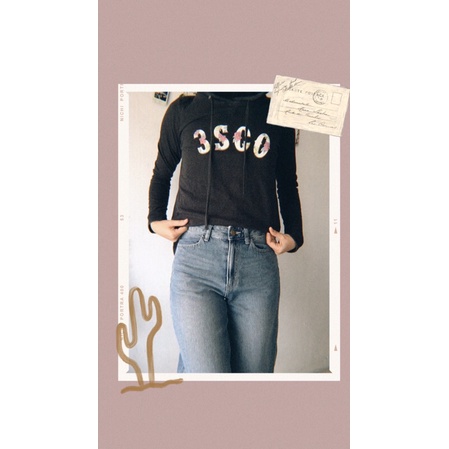 Thrift Kaos 3second Murah lucu Hitam Kupluk