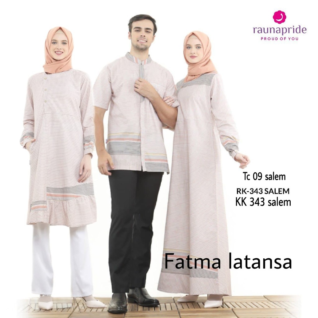 baju muslim couple rauna rk kk 343 / tunik tc 09  / gamis koko dewasa / baju couple salem